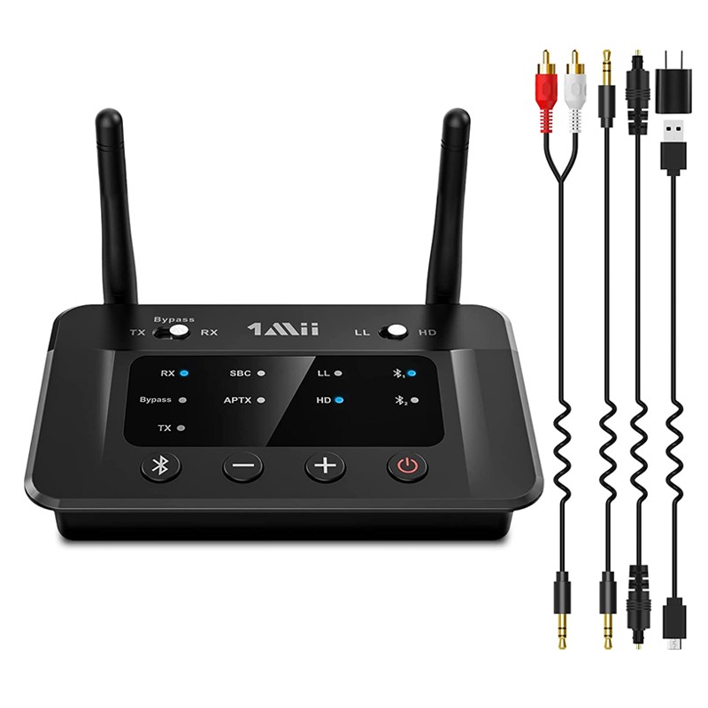 Transmitator/receptor audio Bluetooth 5.0, antena duala, Dual Stream, Bypass 3 in 1, AUX 3.5/RCA/Optic - imagine 9